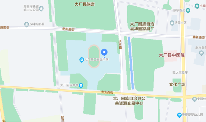 大厂回族自治县大厂回民中学考场平面图：