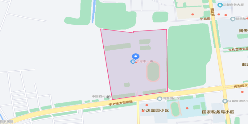 三河市第一中学考点平面图：