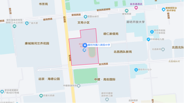 廊坊市第八高级中学考场平面图：