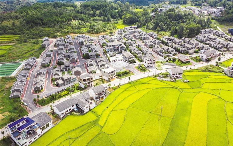 安六高铁沿线的安顺市西秀区杨武乡民族新村社区.