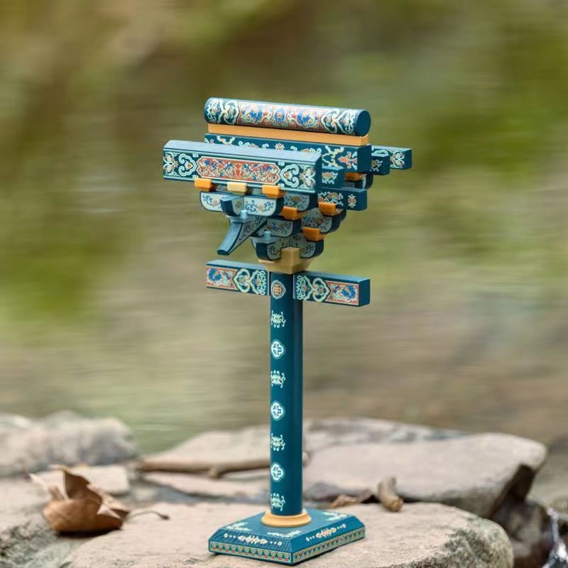 图为宋韵古建筑文创积木.