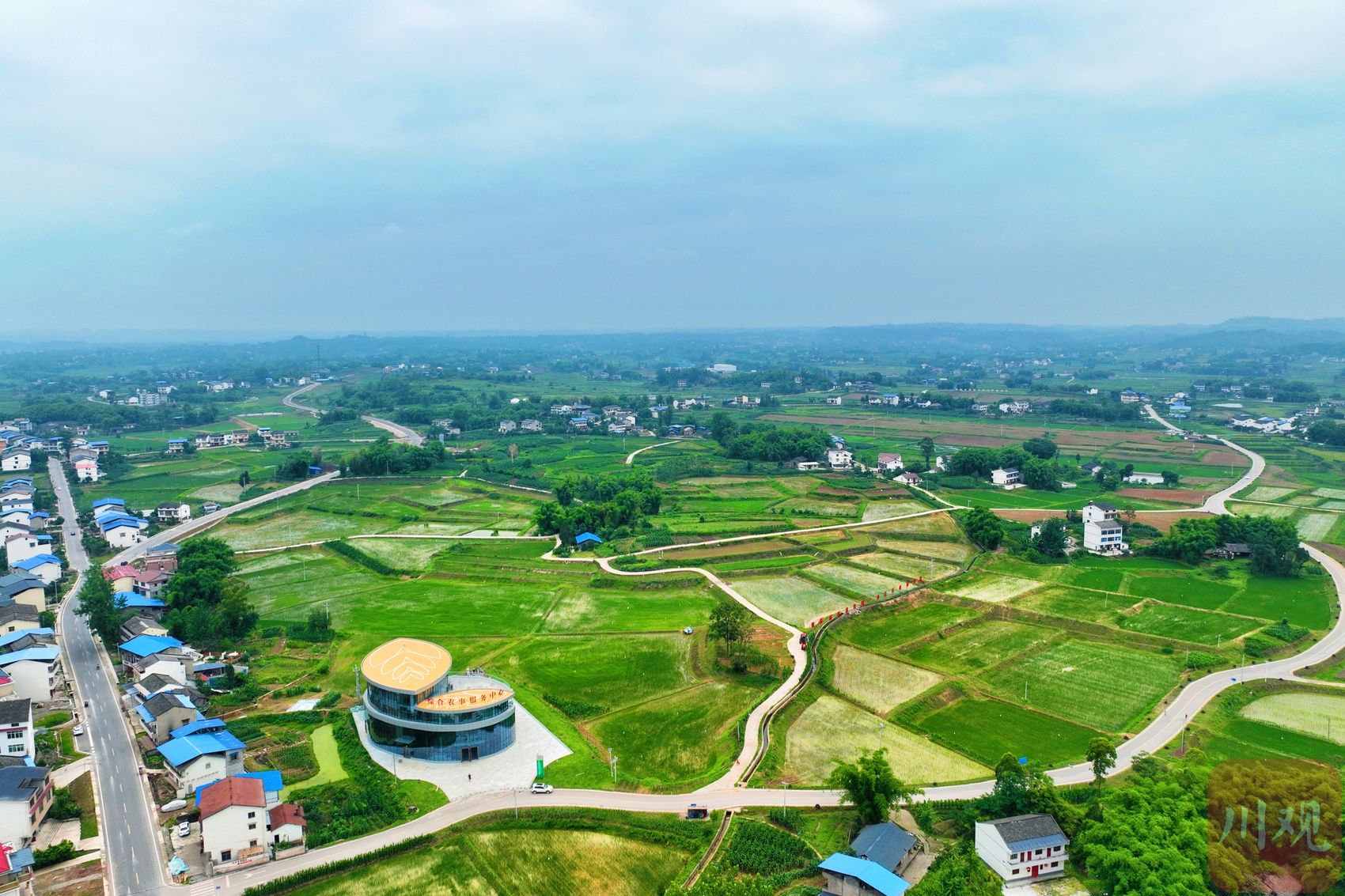 航拍四川省岳池县现代农业产业园.吴迪 摄