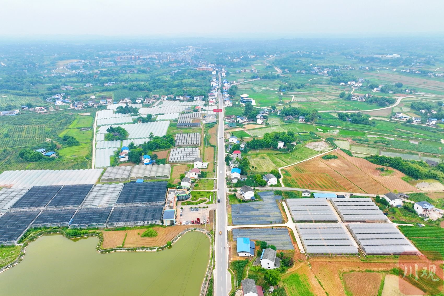 航拍四川省岳池县现代农业产业园.吴迪 摄