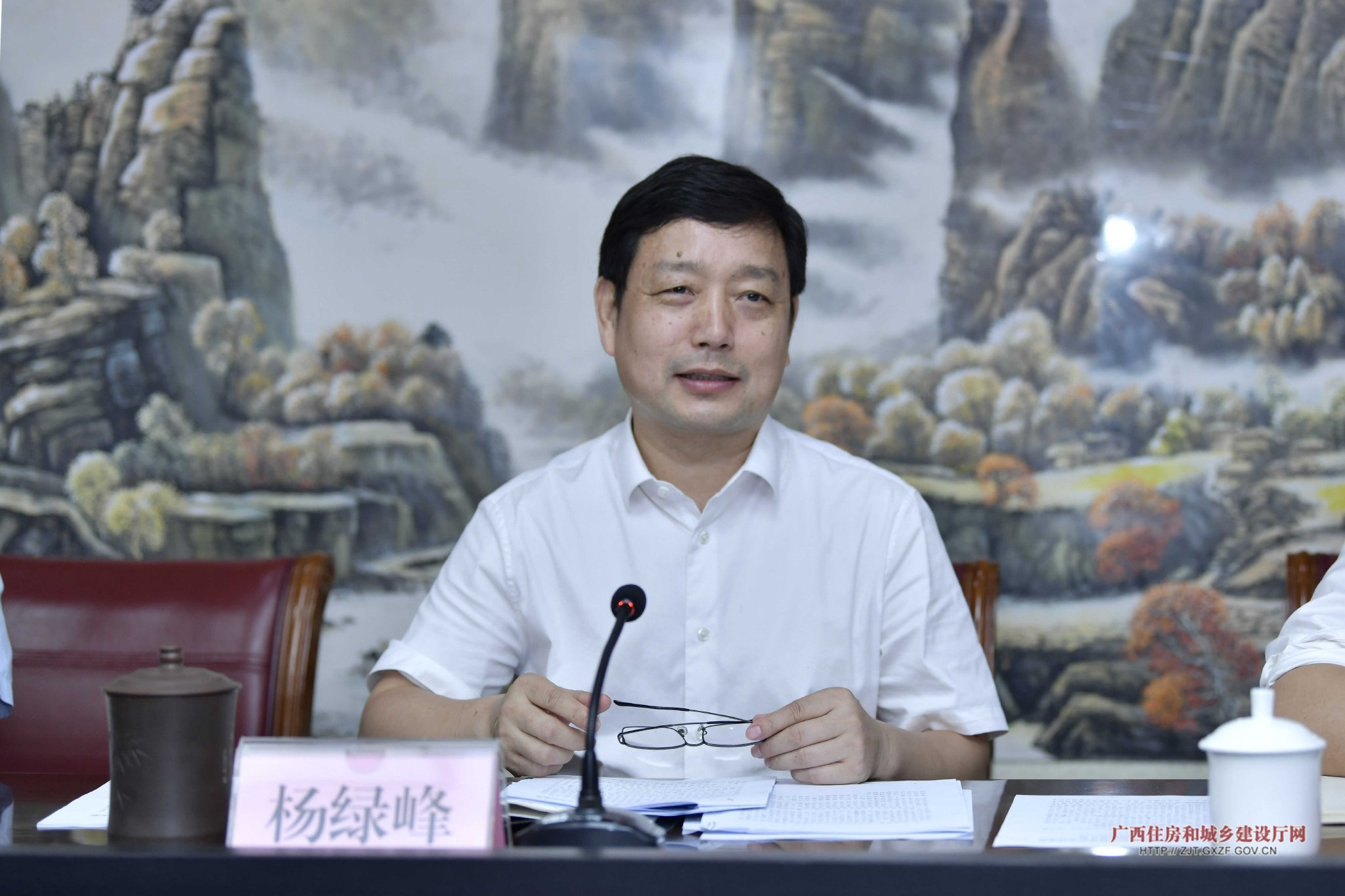 自治区住房城乡建设厅党组书记,厅长杨绿峰出席会议并讲话