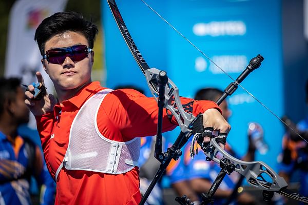 射箭世界杯安塔利亚站男子反曲弓团体决赛魏绍轩出战 &nbsp; &nbsp
