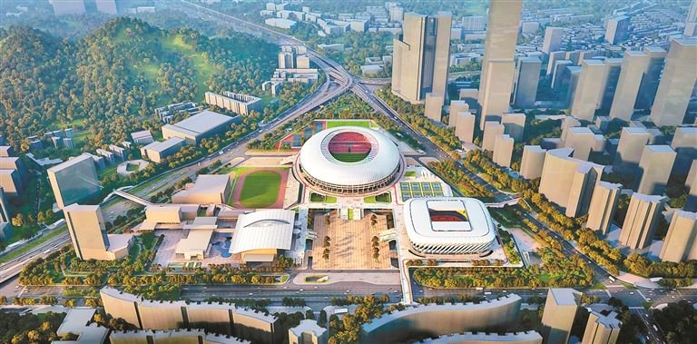 深圳市体育中心效果图. 资料图