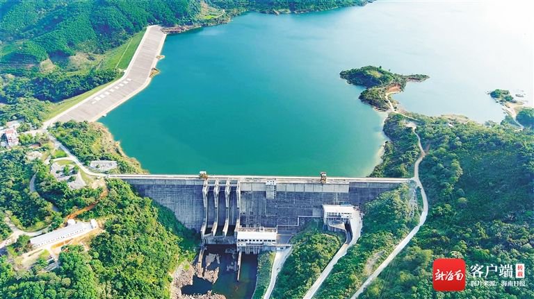 海南省万泉河红岭水利枢纽工程鸟瞰图.(资料图)