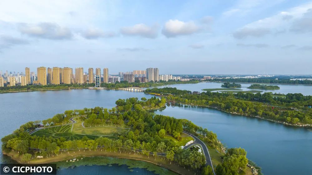 2023年5月31日在江苏省连云港市东海县西双湖国家湿地公园拍摄的