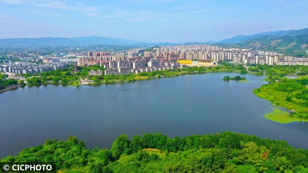 2023年5月24日在重庆市梁平区双桂湖国家湿地公园拍摄的景色.