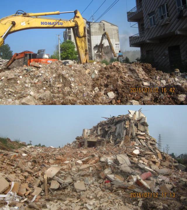 2016年7月10日，板桥村陈燕平家被强拆。 受访者供图