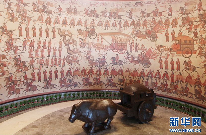 大同市博物馆的《北魏贵胄出行图》.新华网 发