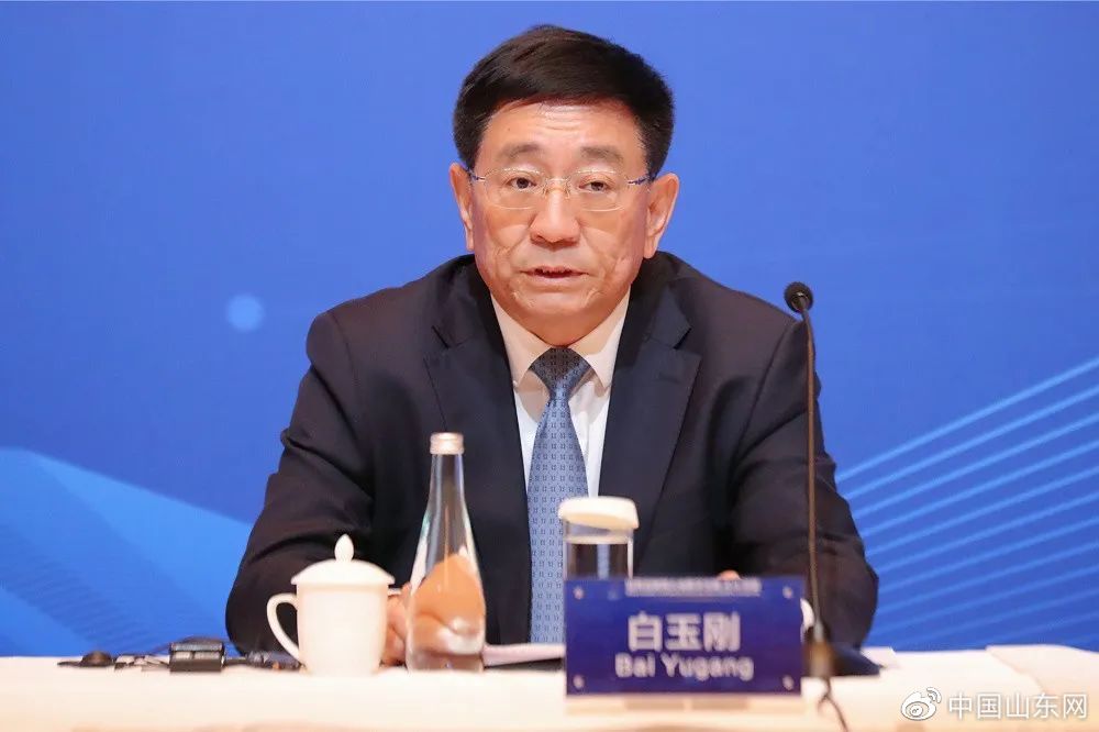 山东省委常委,宣传部部长白玉刚在发布会上发言&nbsp;供图&nbsp;世界