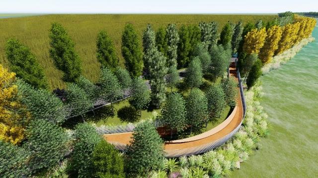 多功能河岸带效果图四是近自然的绿化生物带构建.