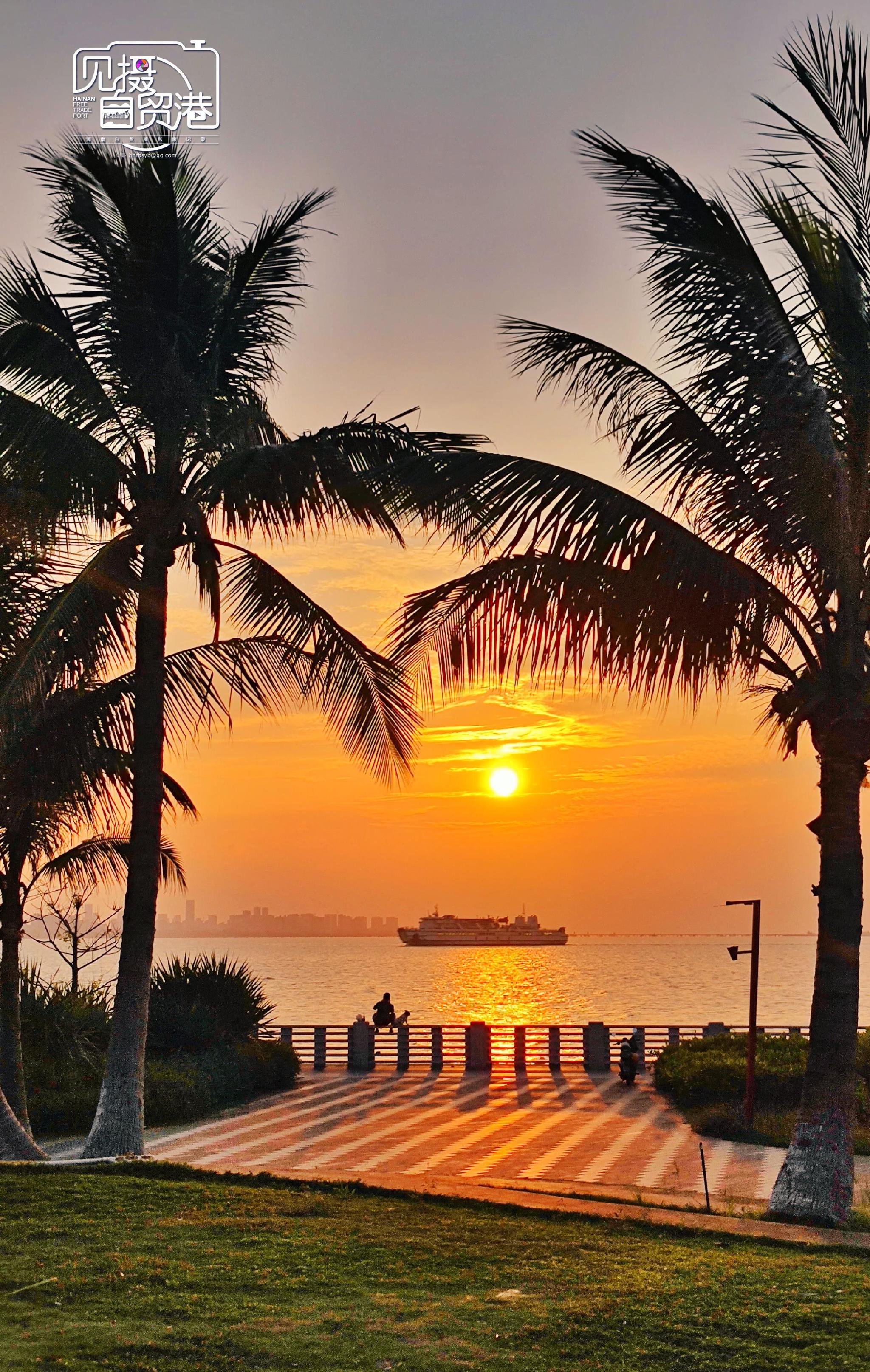 海南日报记者封烁 摄海口夏日傍晚美景.