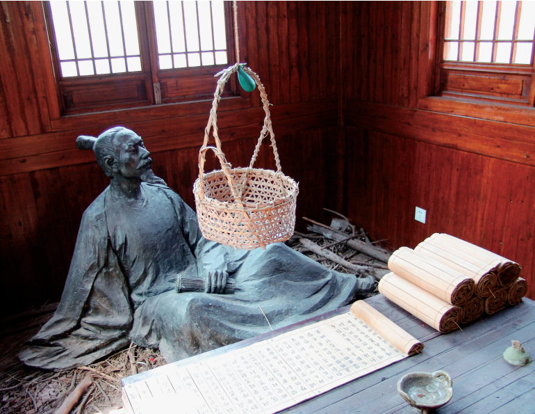 越王勾践卧薪尝胆场景 位于苏州白马涧龙池风景区