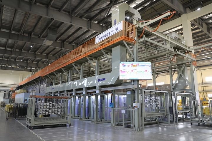 2023年3月1日拍摄的smc(天津)制造有限公司的表面氧化自动化生产线.