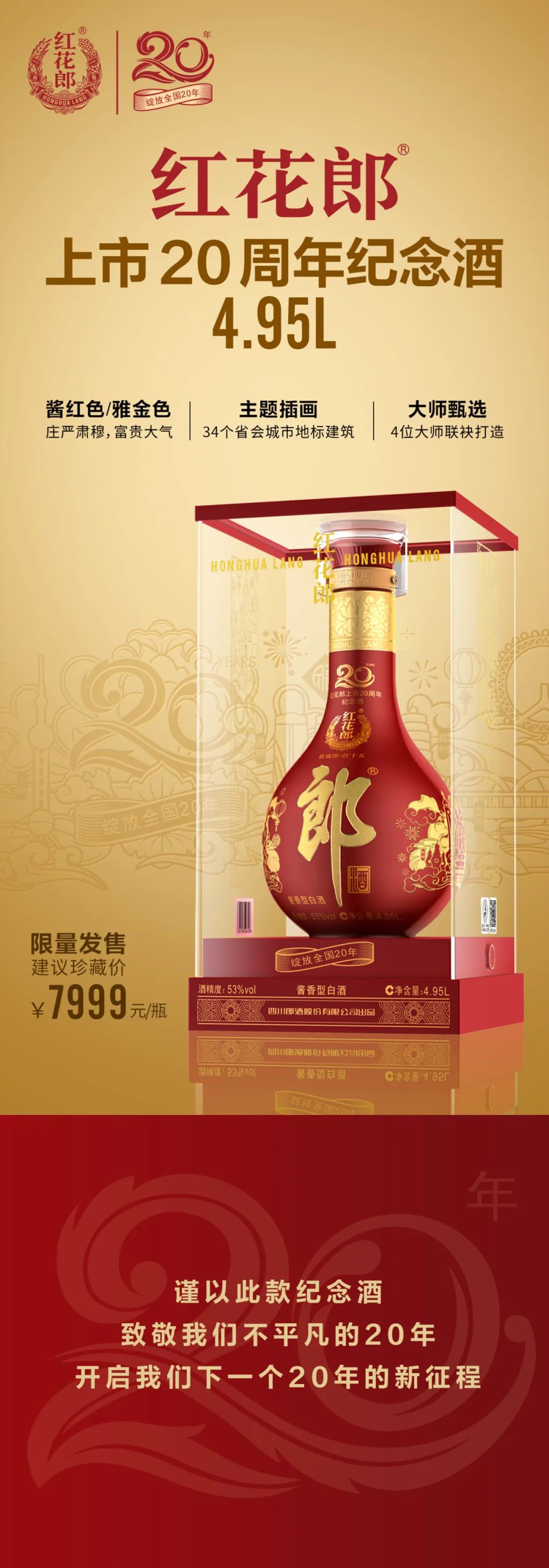 红红火火20年 红花郎上市20周年纪念酒限量发售_新浪财经_新浪网