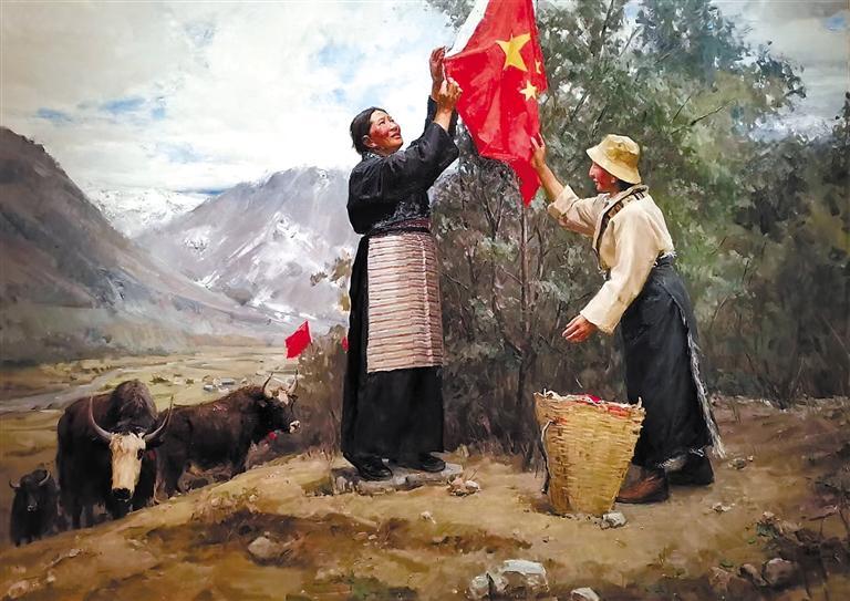 《中国玉麦》(油画)        来源 作《幸福西藏》(中国画)