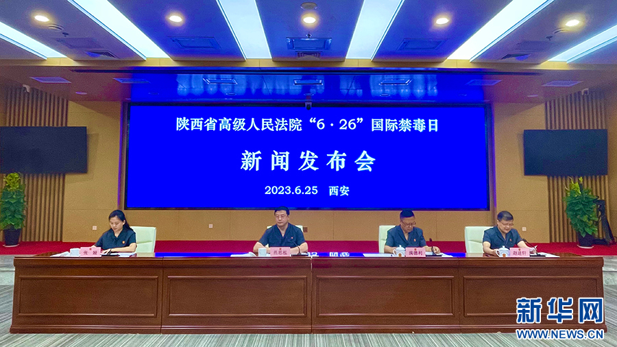 新华网 杨喜龙 摄6月25日,陕西省高院召开新闻发布会,向社会介绍近年