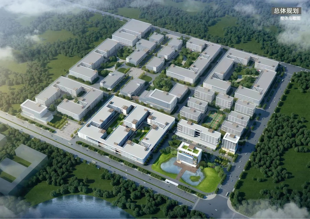 广东碧辉眼镜智造园整体鸟瞰效果图.