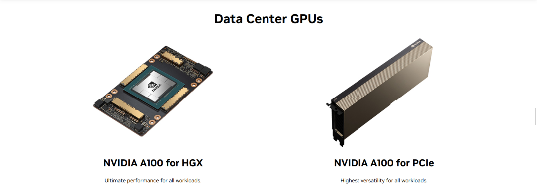 英伟达a100 gpu&nbsp; 图源:英伟达官网