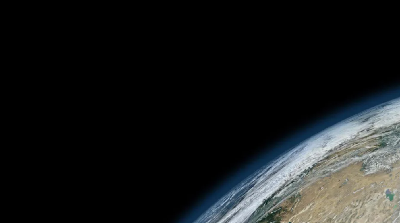 ↑从太空中拍摄的地球表面
