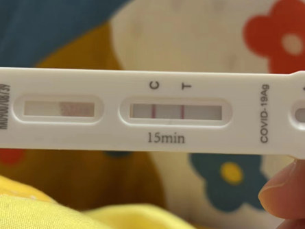 又一次的抗原阳性。图片由受访者提供