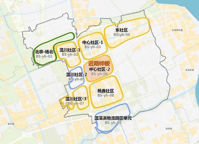 杨行镇"15分钟社区生活圈"划示图