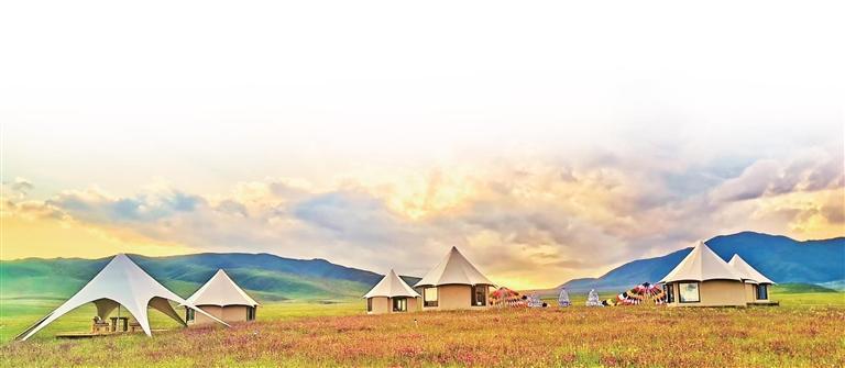 夏河县阿木去乎镇阿米贡洪牧场景区.