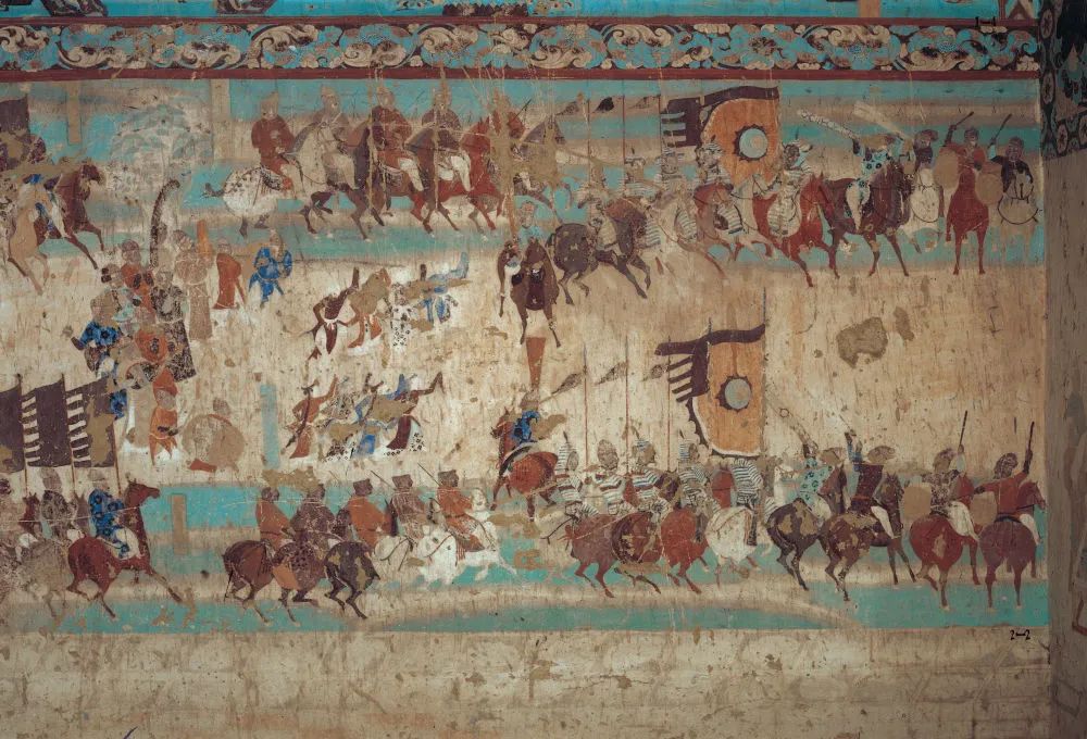 莫高窟第156窟张议潮出行图.(敦煌研究院供图)