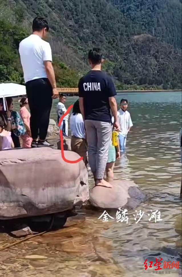 王小华用竹竿救起的白衣女孩