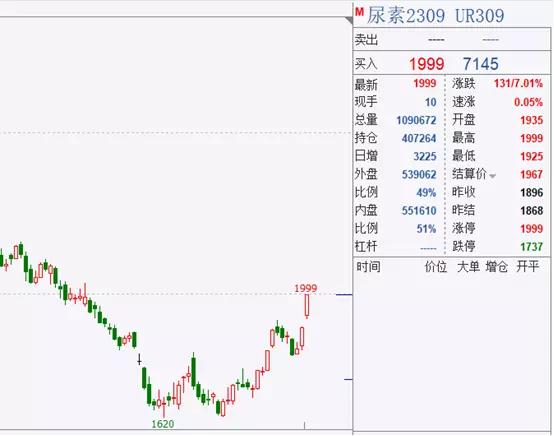 尿素跳空大涨，尾盘触及涨停，成交量大增28.3万手，出口预期将有所增长？
