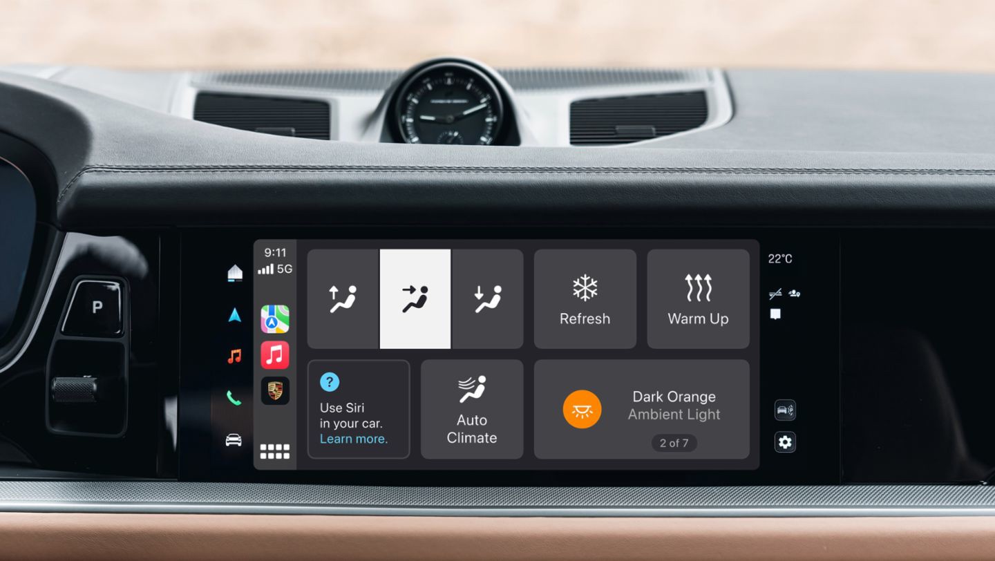 保时捷支持苹果 CarPlay 控制车内功能