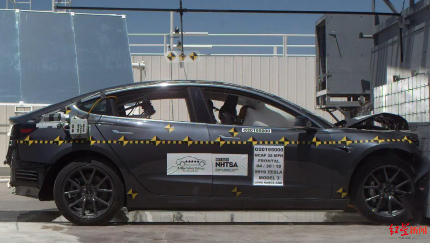 ▲NHTSA测试特斯拉安全性