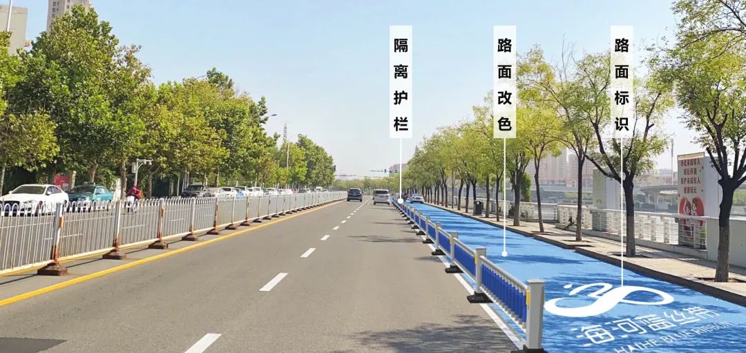 "海河蓝丝带"骑行步道效果图.本版图片由市体育局提供