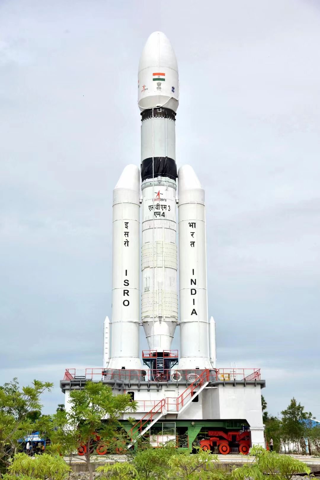 此次发射月船三号探测器的LVM3火箭。