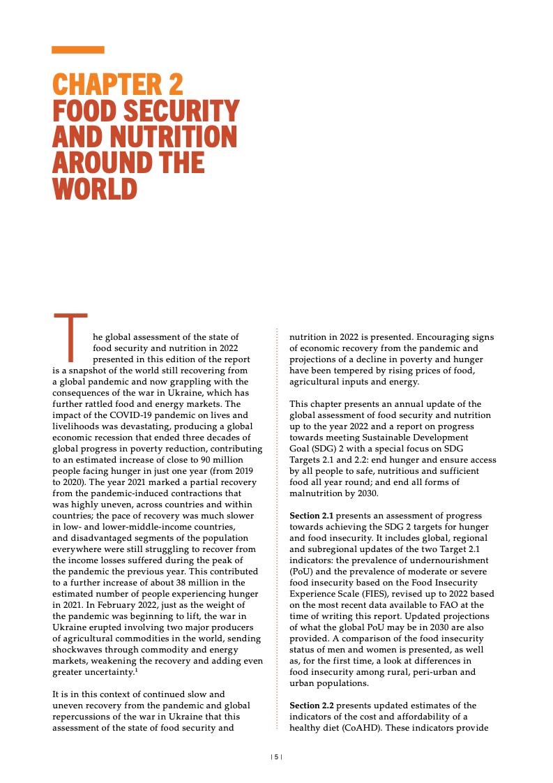 2023年世界粮食安全和营养状况报告