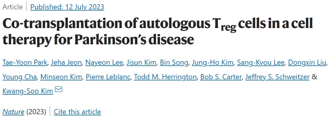 《自然》：帕金森病细胞疗法获重要突破