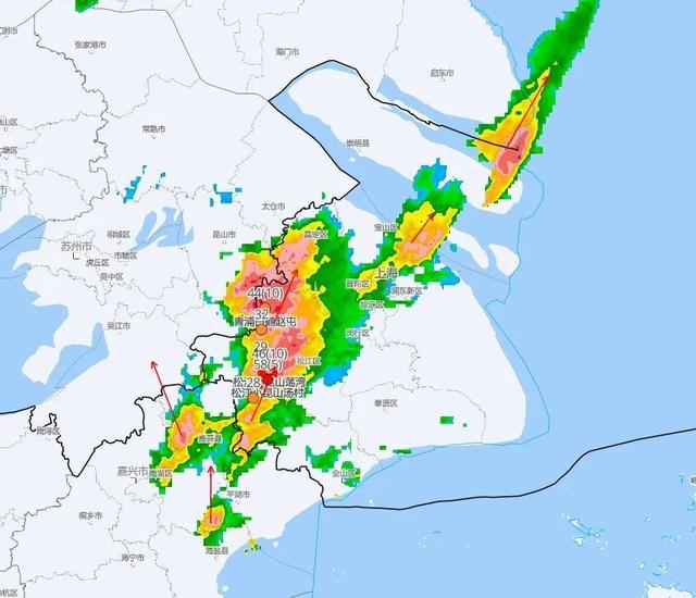 今日雷达回波图