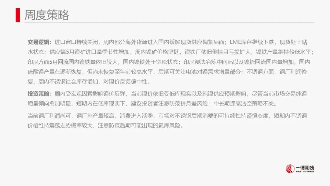 镍：产业矛盾不突出，价格维持震荡走势