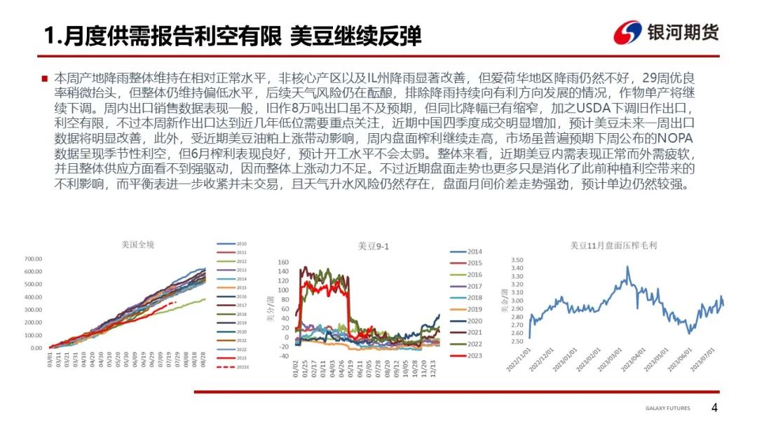 【粕类周报】南北美供需报告引震荡 国内现货成交持续改善