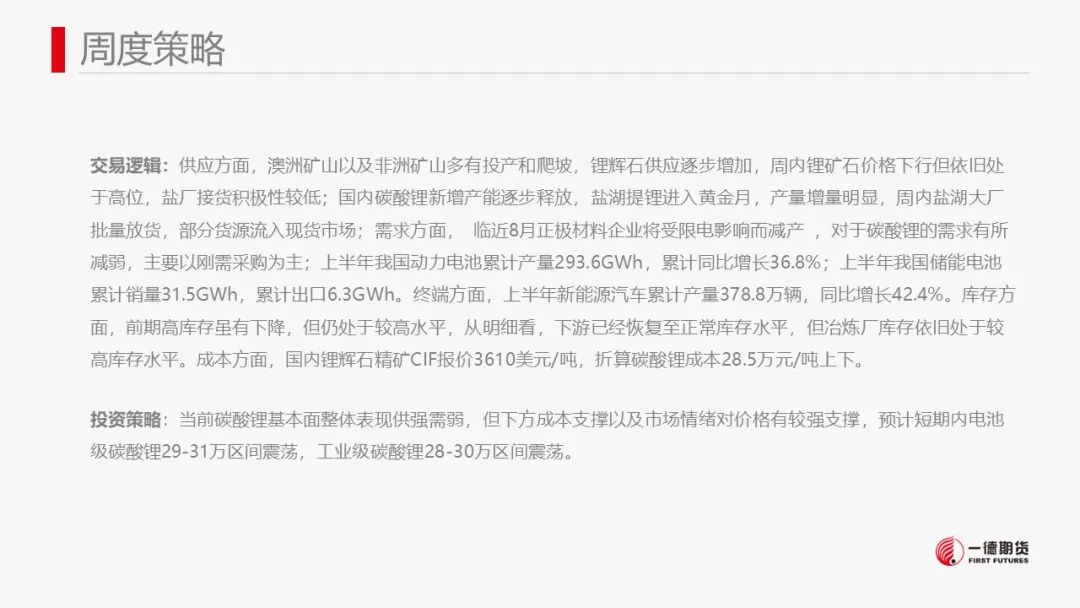 碳酸锂：供强需弱，价格进入短暂振荡期