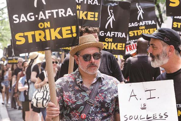 美国演艺人员举行罢工 图gj