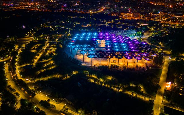 夜晚的世园公园灯光璀璨.北京世园公园供图