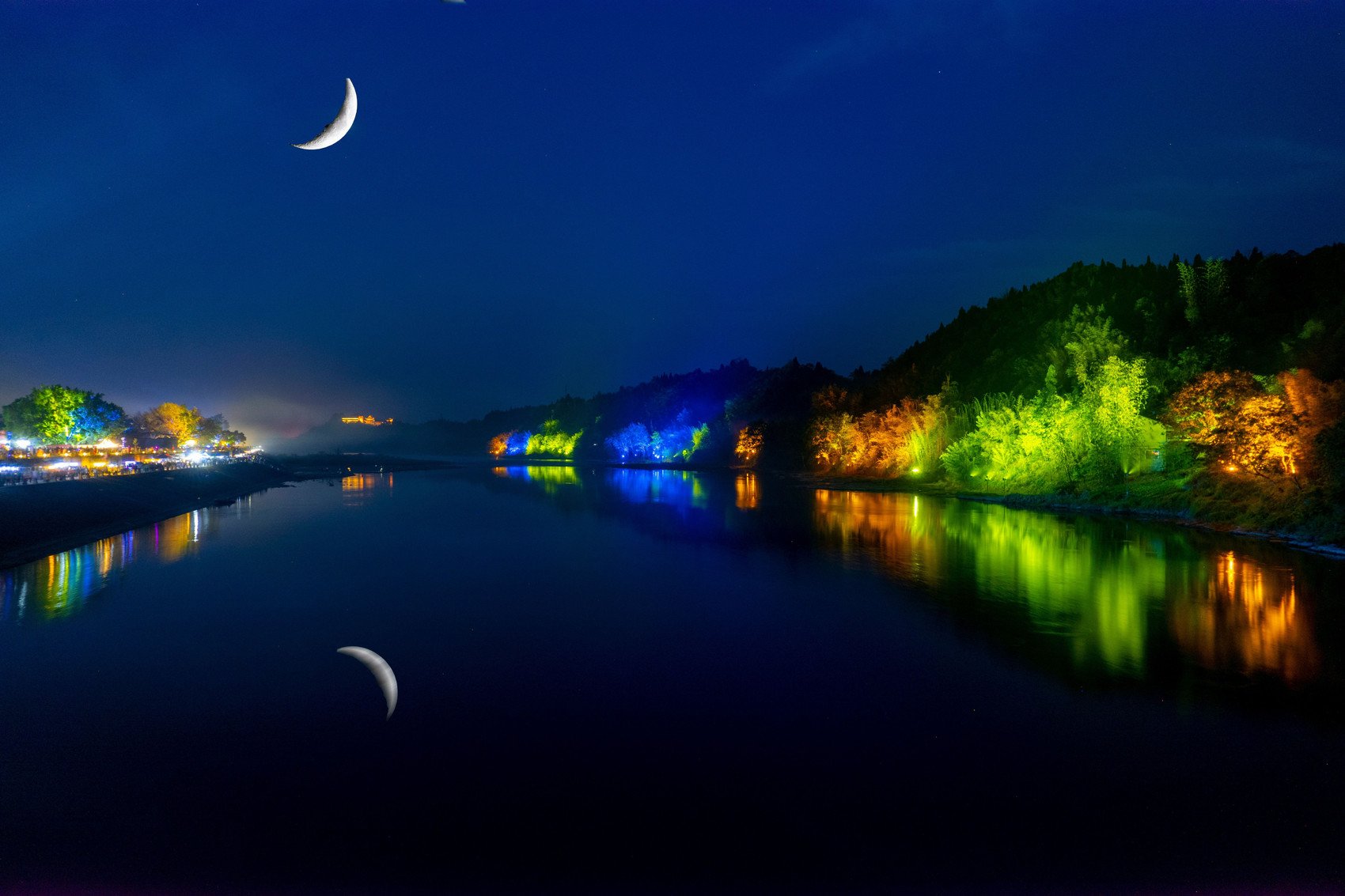 清溪夜景 犍为县融媒体中心 供图