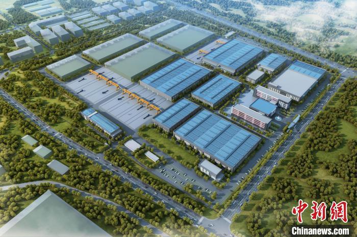 中国首个海洋油气全生命周期智能装备制造基地效果图. 中国海油 供图