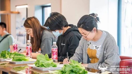 图片6 月 6 日，15 位大众评审对决赛团队种植的翠恬生菜进行试吃并打分。摄｜陈达通
