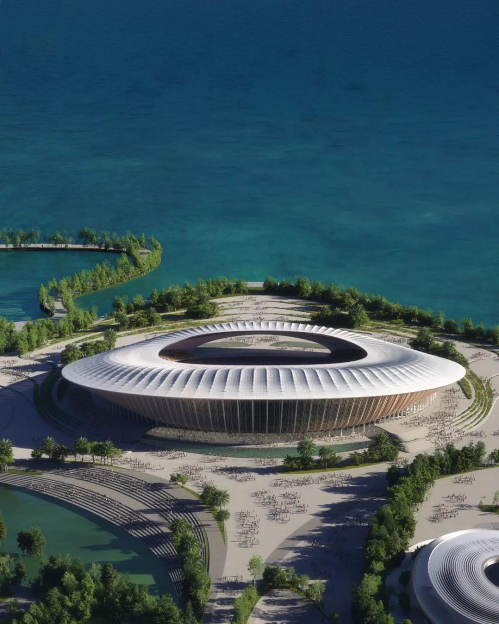 (南沙全民文化体育综合体项目设计效果图之一,来源:广东省建筑设计