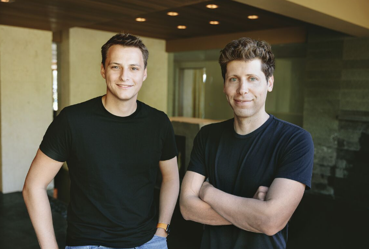 （Sam Altman（右）和Alex Blania，来源：Worldcoin）