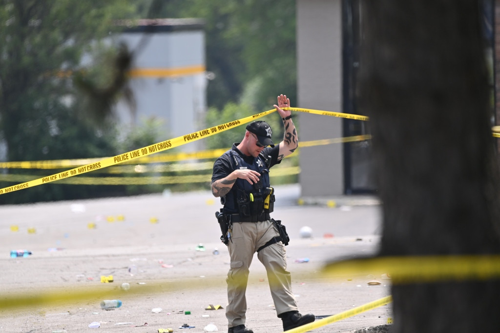 美国一枪击案发现场(资料图)